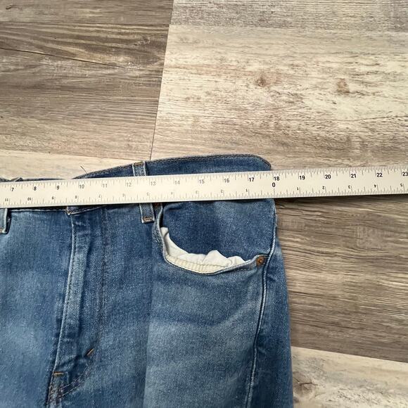 Levis 511 Dark Wash Blue Mens 36x33 Modern Slim Fit Faded Denim Jeans Red Tab - Picture 7 of 12